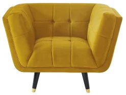 Samantha Ii Fluwelen Fauteuil - Oker-Vente-unique Clearance