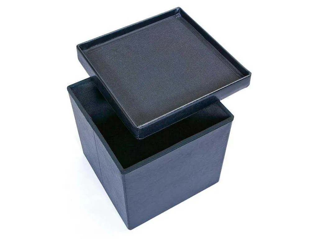 Sanne Opbergdozen Voetenbank Met Deksel, Zwart.-Vente-unique Hot
