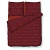 Satijnen Beddengoed Set Met 80 Draden/Cm - Dekbedovertrek 240 X 260 Cm + 2 Kussenslopen 63 X 63 Cm - Terracotta - Burby-OZAIA Clearance