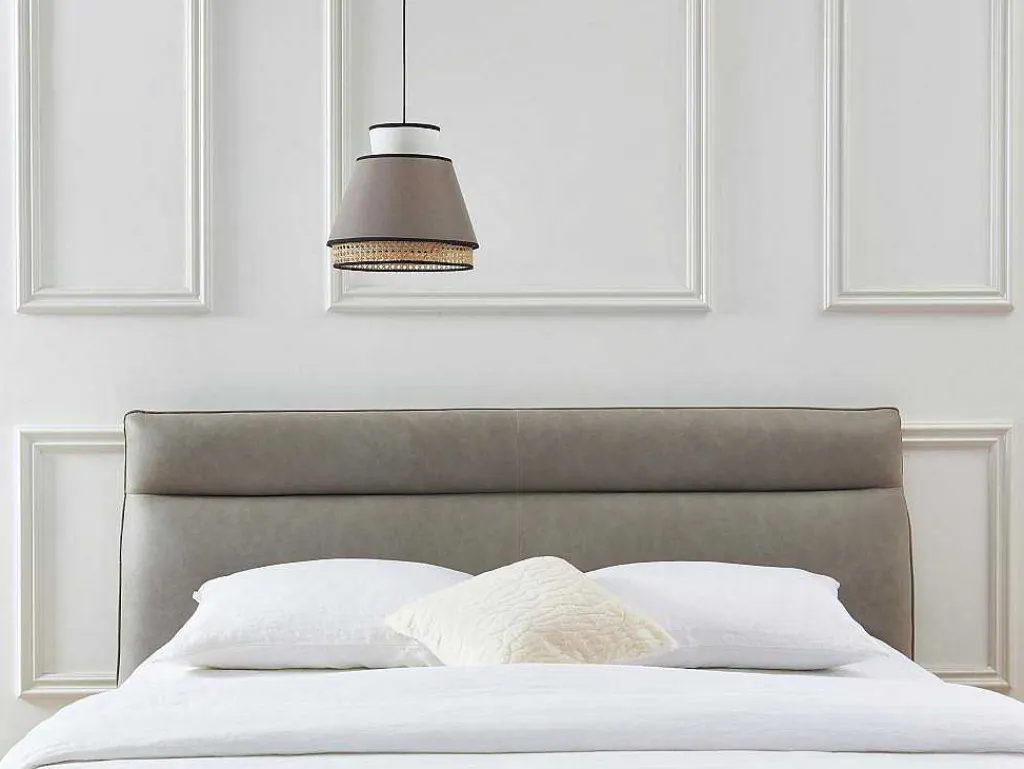 Scandinavische Rieten Hanglamp - Naturel En Warmgrijs - D35 X H120 Cm - Klaus-OZAIA Outlet