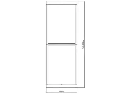 Scheidingswand Verzinkt Staal L88 X H245 Cm Antraciet - Verstelbare Hoogte - Laduna-Vente-unique Outlet