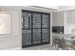 Scheidingswand Verzinkt Staal L88 X H245 Cm Antraciet - Verstelbare Hoogte - Laduna-Vente-unique Outlet