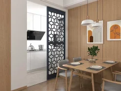 Scheidingswand Verzinkt Staal L88 X H245 Cm Antraciet - Verstelbare Hoogte - Lateri-Vente-unique Best
