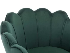 Schelpvormige Fauteuil Van Spargroen Velours Dandelion - Van-PASCAL MORABITO Outlet