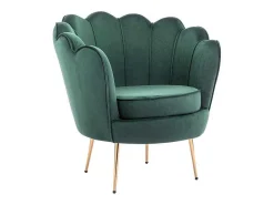 Schelpvormige Fauteuil Van Spargroen Velours Dandelion - Van-PASCAL MORABITO Outlet
