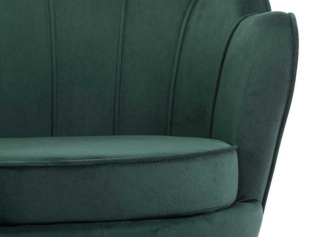 Schelpvormige Fauteuil Van Spargroen Velours Dandelion - Van-PASCAL MORABITO Outlet