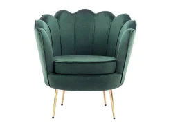 Schelpvormige Fauteuil Van Spargroen Velours Dandelion - Van-PASCAL MORABITO Outlet