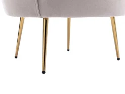 Schelpvormige Fauteuil Van Taupegrijs Velours Dandelion - Van-PASCAL MORABITO Online
