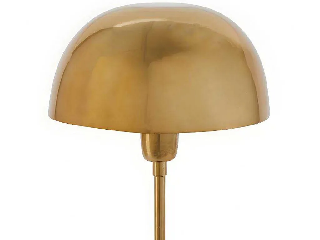 Schemerlamp Champignon Met Art-Decostijl Amanite - Marmer En Ijzer - 24,5 X 24,5 X 52 Cm - Goudkleurig-OZAIA New