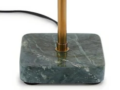 Schemerlamp Champignon Met Art-Decostijl Amanite - Marmer En Ijzer - 24,5 X 24,5 X 52 Cm - Goudkleurig-OZAIA New