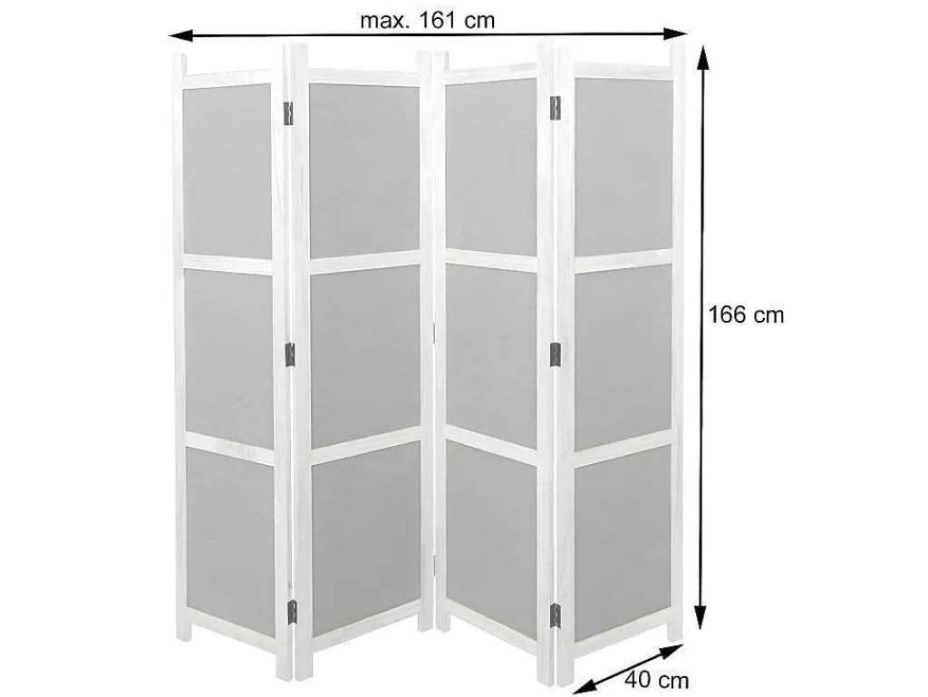 Scherm Mcw-G52, Bruin, 4 Panelen 166X160Cm-Vente-unique Clearance