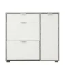 Schoenenkast Arietta - 2 Vlakken, 1 Deur En 1 Lade - Kleur: Wit & Beton-Vente-unique