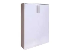 Schoenenkast Mathias - 2 Deuren - Wit-Vente-unique