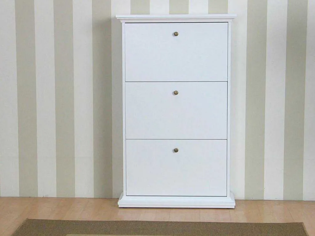 Schoenenkast Wit Venetie Met 3 Kleppen.-Vente-unique Online