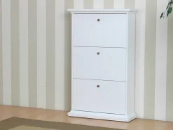 Schoenenkast Wit Venetie Met 3 Kleppen.-Vente-unique Online