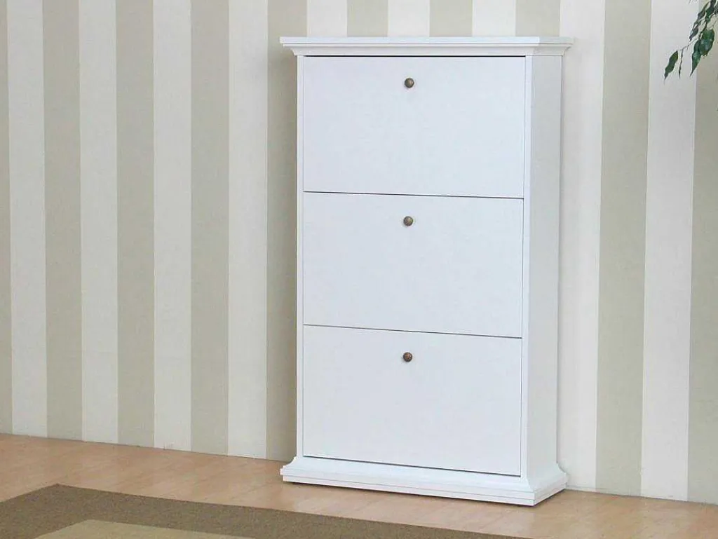 Schoenenkast Wit Venetie Met 3 Kleppen.-Vente-unique Online