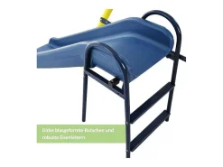 Schommel Met Glijbaan Voor Kinderen - Metalen Frame - Buitenspeeltuin Voor Kinderen Van 3 Tot 8 Jaar - Geel-Vente-unique Clearance