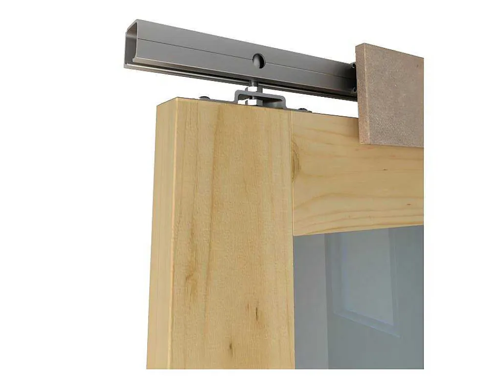 Schuifdeur Acosta Met 3 Ramen - H205Xb83Cm - Natuurlijk Mdf-Vente-unique Discount