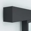 Schuifdeur In Gehard Glas - Mat Zwart - H205Cm X B73Cm - Artisto-Vente-unique Outlet