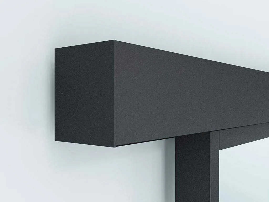 Schuifdeur In Gehard Glas - Mat Zwart - H205Cm X B73Cm - Artisto-Vente-unique Outlet