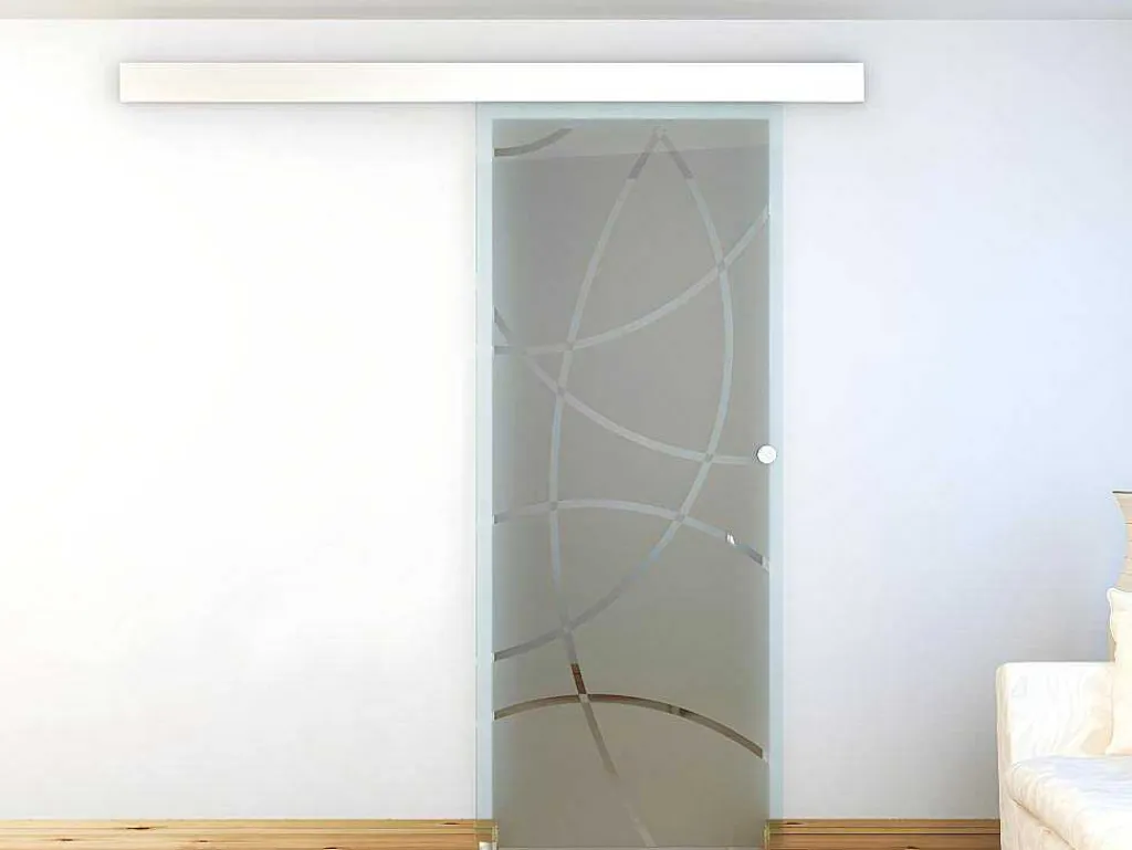 Schuifdeur In Opbouw Heidi - H205 X L83 Cm - Gehard Glas-Vente-unique Clearance