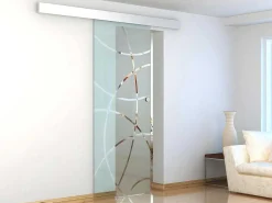 Schuifdeur In Opbouw Heidi - H205 X L83 Cm - Gehard Glas-Vente-unique Clearance