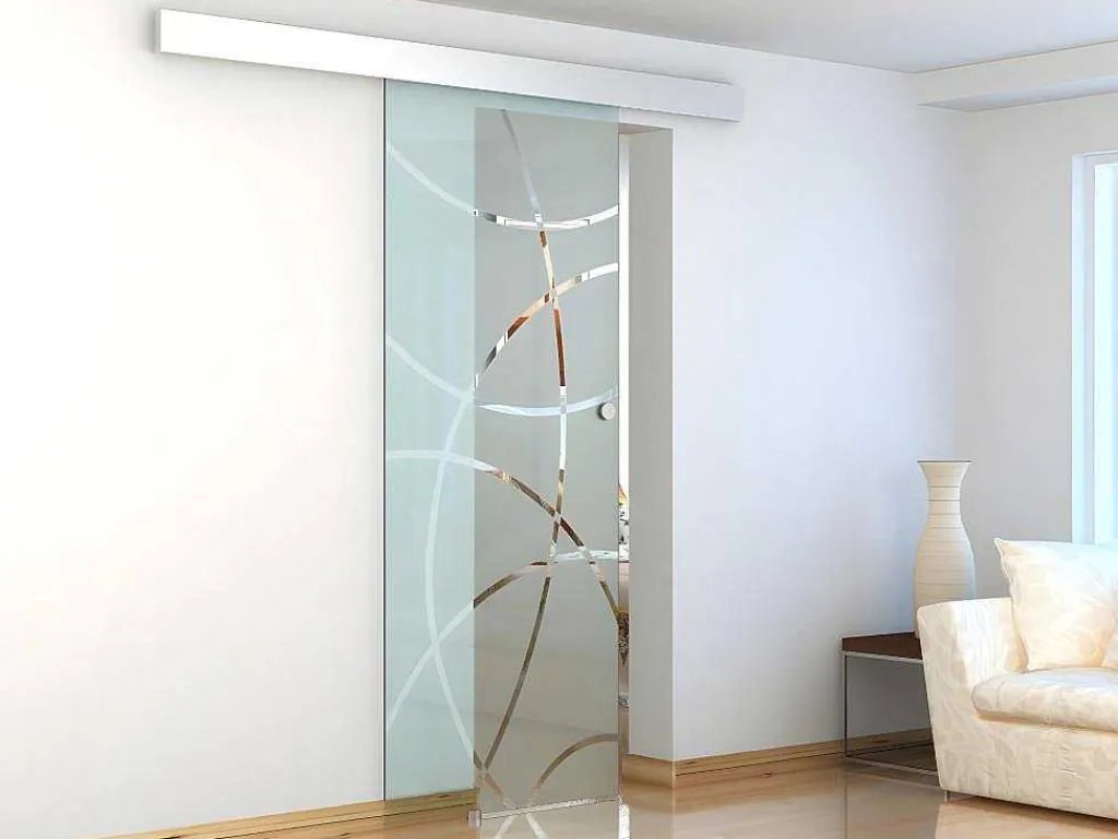 Schuifdeur In Opbouw Heidi - H205 X L83 Cm - Gehard Glas-Vente-unique Clearance