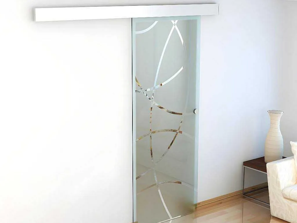Schuifdeur In Opbouw Heidi - H205 X L83 Cm - Gehard Glas-Vente-unique Clearance