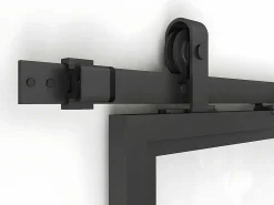 Schuifdeur Sinca - H205 X B83 Cm - Gehard Glas En Aluminium-Vente-unique Sale