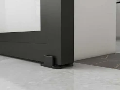 Schuifdeur Sinca - H205 X B83 Cm - Gehard Glas En Aluminium-Vente-unique Sale