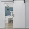Schuifdeur Varin - H205 Cm X L93 Cm - Mdf + Wit Pvc-Vente-unique
