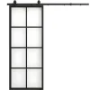 Schuifdeur Wilden - H205 X L83 Cm - Aluminium En Gehard Glas-Vente-unique Outlet