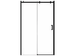 Schuifdouchedeur Met Wieltjes Mat Zwart Industriele Stijl - 120 X 195 Cm - Anakao-Shower & Design Best