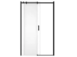 Schuifdouchedeur Met Wieltjes Mat Zwart Industriele Stijl - 120 X 195 Cm - Anakao-Shower & Design Best