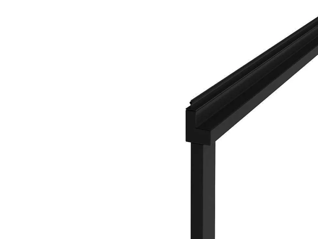 Schuifdouchewand Mat Zwart Met Handdoekenrek - 120 X 140 Cm - Waimea-Shower & Design Sale
