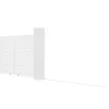 Schuifpoort Aluminium L374 X H180 Cm Wit - Nazario-EXPERTLAND New
