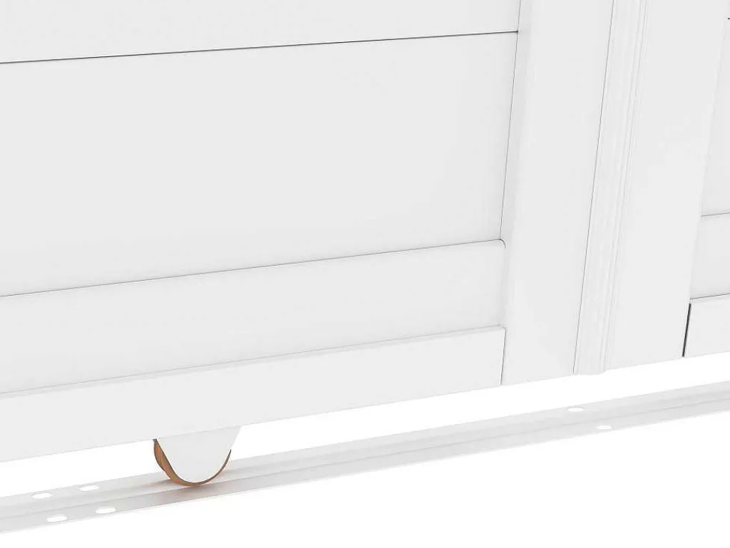 Schuifpoort Aluminium L374 X H180 Cm Wit - Nazario-EXPERTLAND New
