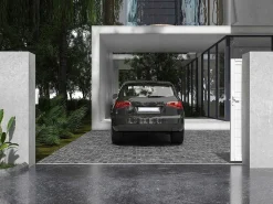 Schuifpoort Aluminium L374 X H180 Cm Wit - Nazario-EXPERTLAND New