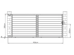 Schuifpoort Van Antraciet Opengewerkt Aluminium - L416 X 180 Cm - Nazario-EXPERTLAND Discount