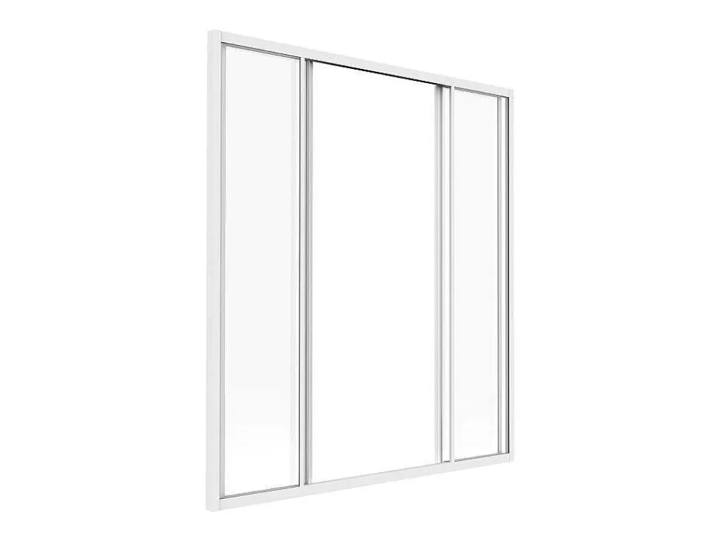 Schuifraam Van Gepoedercoat Wit Aluminium 120 X 130 Cm - Ravena-Vente-unique Sale