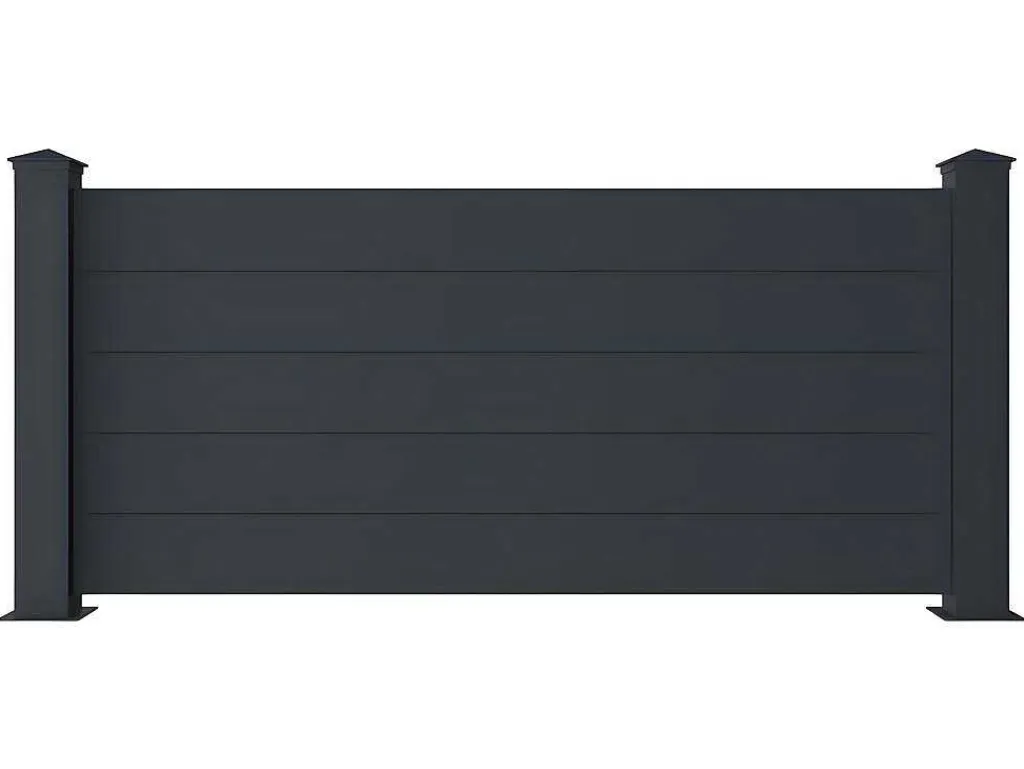 Schutting L189 X H78 Cm In Antraciet Aluminium - Otavio-EXPERTLAND Sale