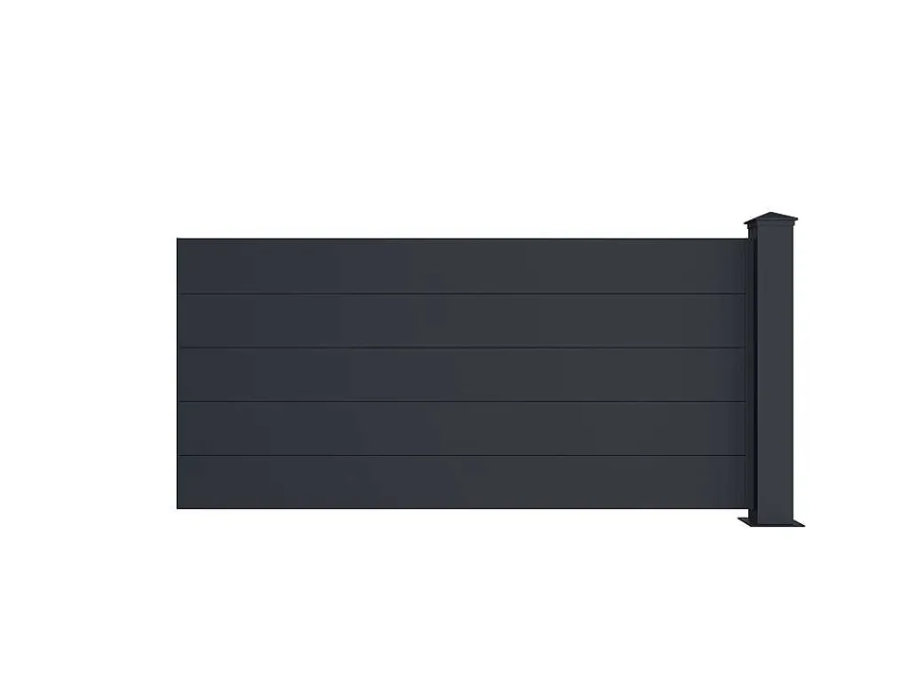 Schuttingverlenging Te Plaatsen H78 X B189 Cm + 1 Paal Antraciet - Otavio-EXPERTLAND Best