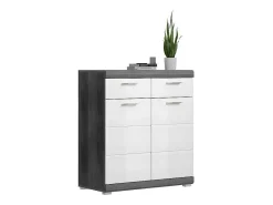 Scout Schoenenkast 2 Deuren, 2 Laden Grijs.-Vente-unique Discount
