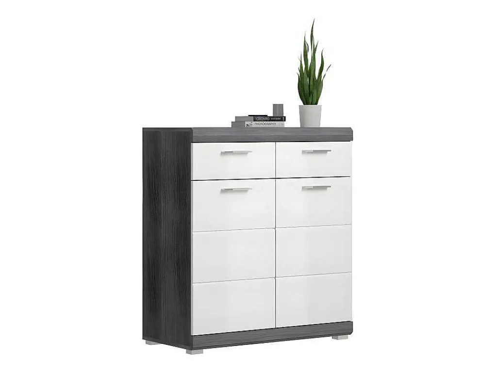 Scout Schoenenkast 2 Deuren, 2 Laden Grijs.-Vente-unique Discount
