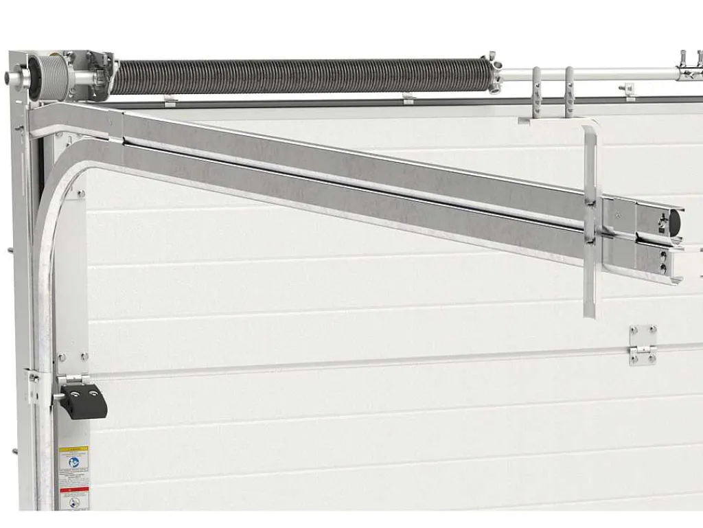 Sectionale Garagedeur - Gegroefd Effect - Centrale Loopdeur - Antraciet - Automatisch - Noria-Vente-unique Sale
