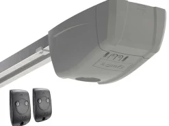 Sectionale Garagedeur Grijs Gegroefd Effect Met Motor - Noria-Somfy Outlet