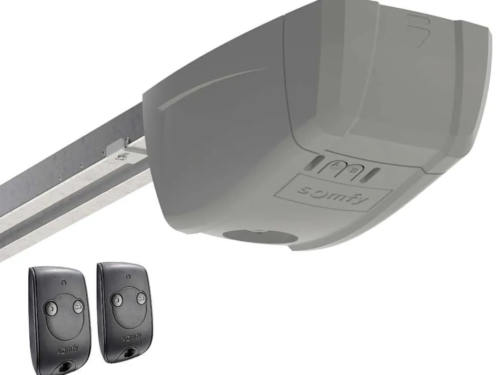 Sectionale Garagedeur Grijs Gegroefd Effect Met Motor - Noria-Somfy Outlet