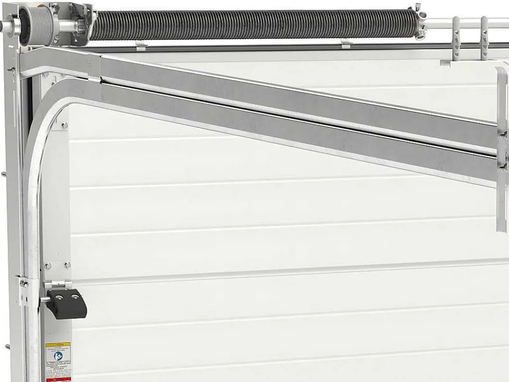 Sectionale Garagedeur Grijs Gegroefd Effect Met Motor - Noria-Somfy Outlet