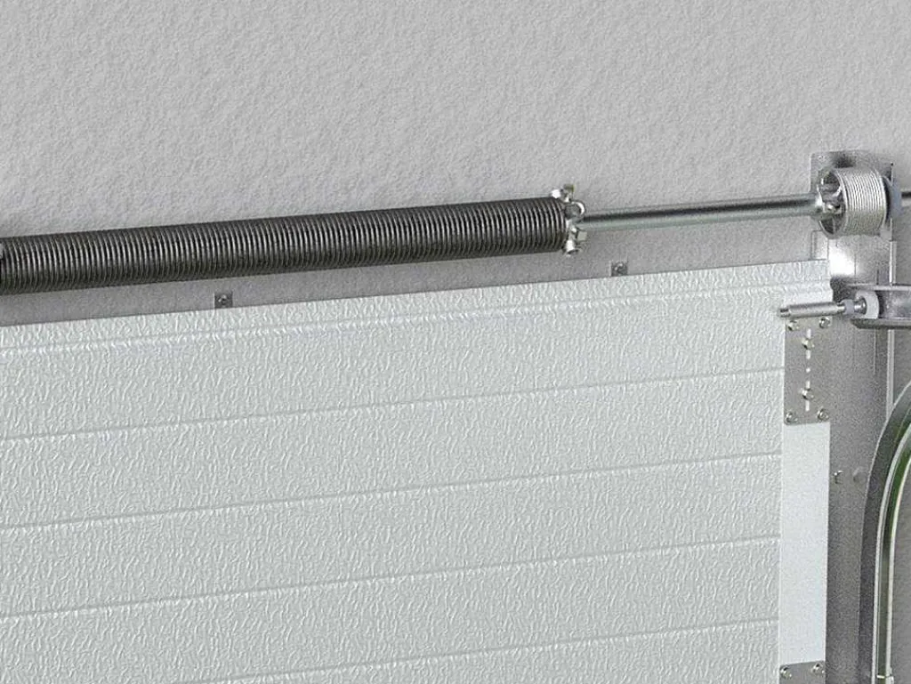 Sectionale Garagedeur Houteffect Wit Met Motor - Prieta-Vente-unique Sale