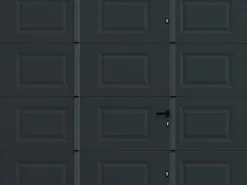 Sectionale Garagedeur Met Somfy Motor Met Centrale Loopdeur Antraciet - Caopas-Vente-unique Online